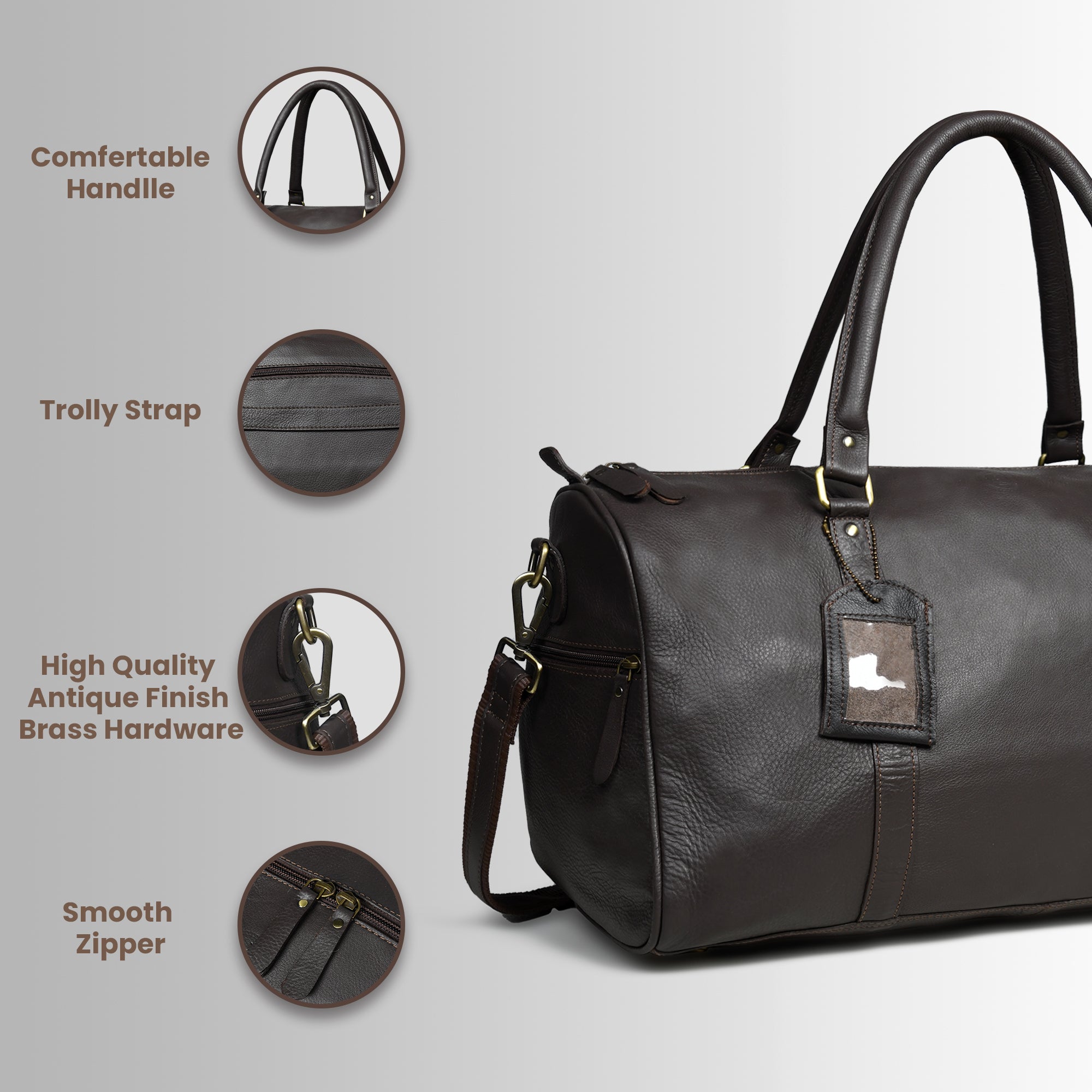 The Voyager Leather Travel Duffel Bag